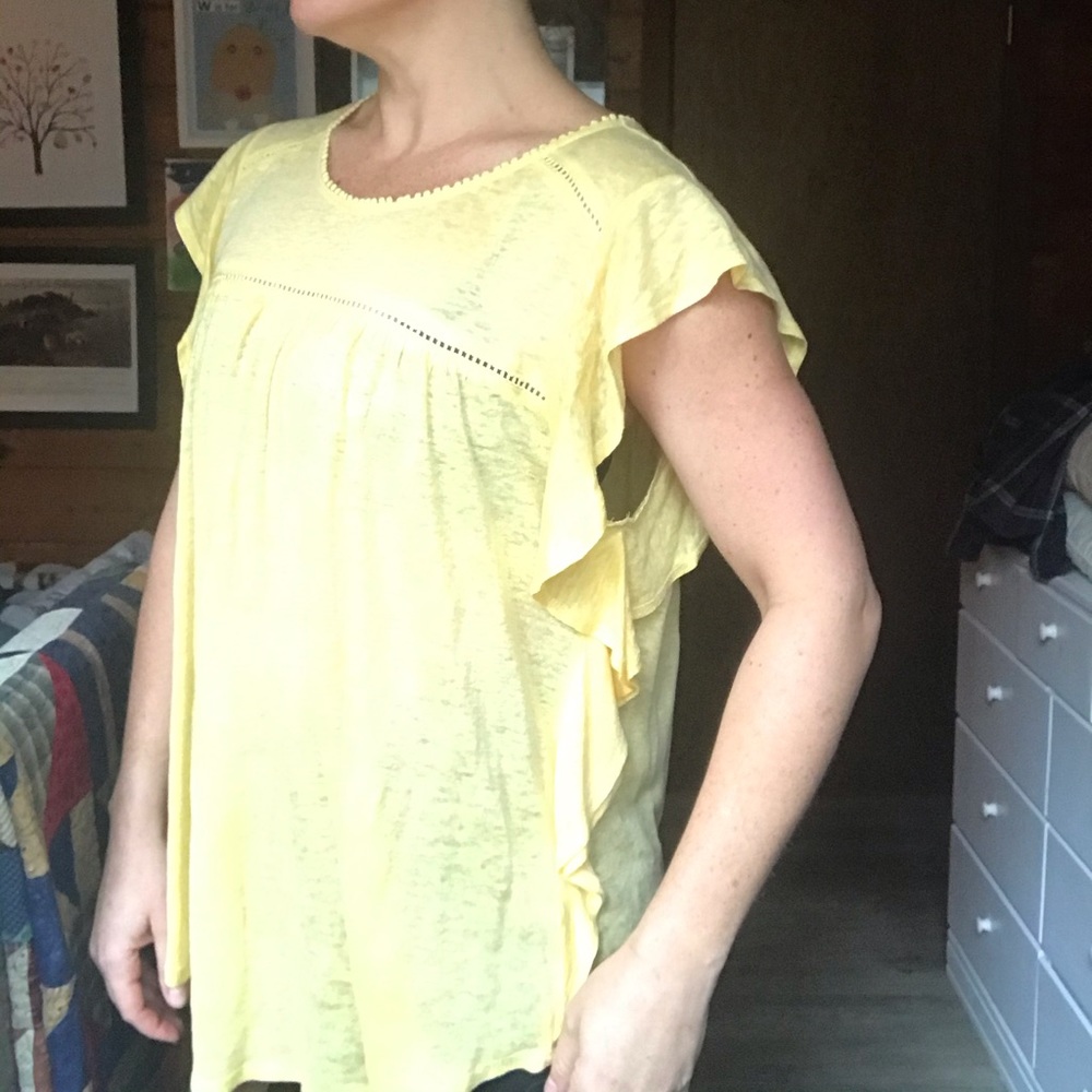 Anthropologie, Large, Yellow, Cotton